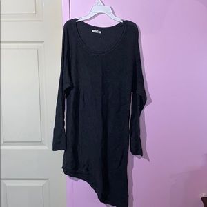 dark grey asymmetrical dress